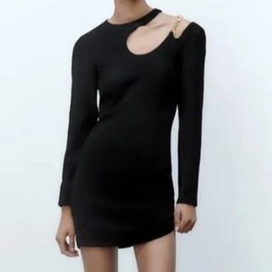 Zara Black Cut-Out Dress